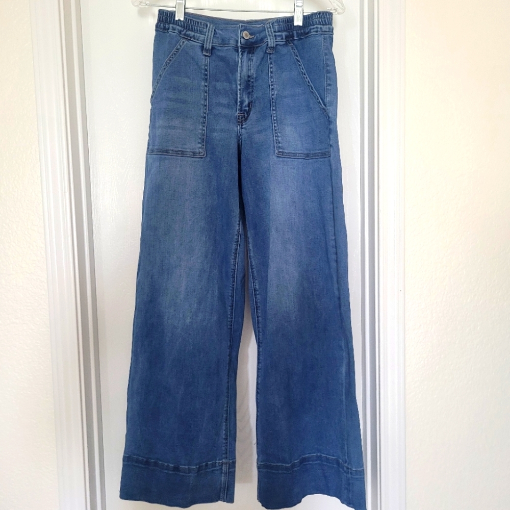 Vervet High Rise Double Cuffed Baggy Wide Jeans - Picture 3 of 8